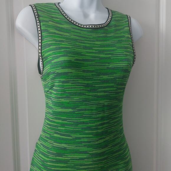 M Missoni Green Patterned Knit Sexy Open Back Dress Size S - Picture 3 of 7